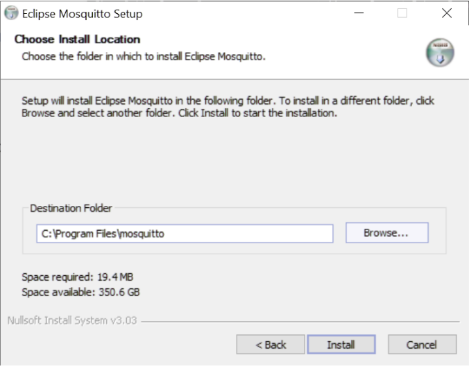 Eclipse Mosquitto Setup Finish